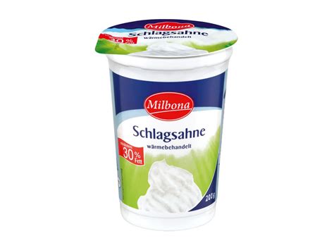 MILBONA Schlagsahne 30 % Fett   Lidl Deutschland   lidl.de