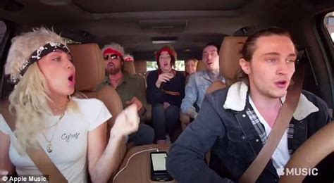Miley Cyrus and family on Carpool Karaoke: The Series ...