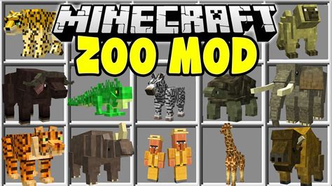 Minecraft ZOO MOD | CATCH WILD ANIMALS AND BUILD YOUR OWN ...