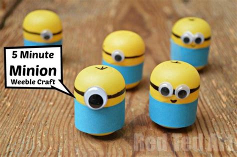 Minion Craft Ideas   Weebles a quick 5 Minute Craft   Red ...