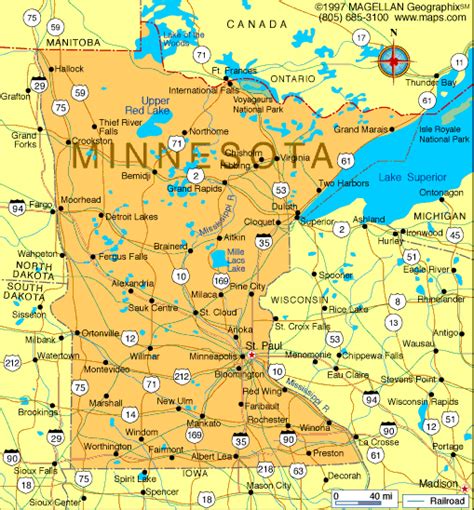 Minnesota Map | Infoplease