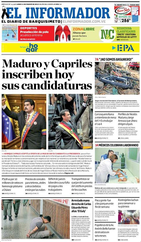 Mira aquí las Primeras Páginas de los diarios EL IMPULSO y ...