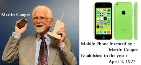 Mobile Phone is invented By : Martin Cooper  Motorola ...