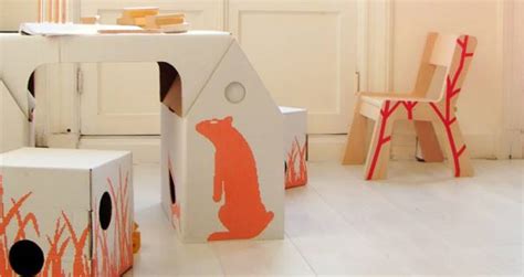 Mobiliario de cartón para niños   pisos Al día   pisos.com