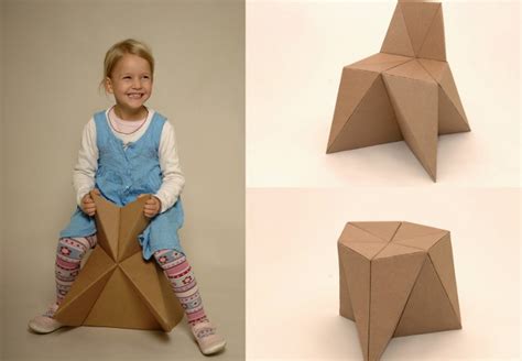 Mobiliario para niños hecho con cartón