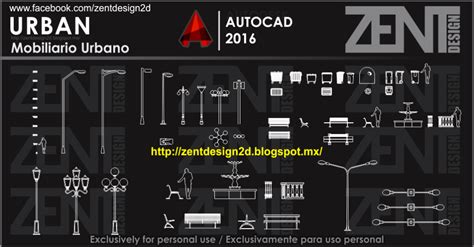 Mobiliario Urbano 1 AutoCAD | Mobiliario urbano y Bloques