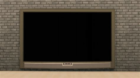 Mod The Sims   TS3 4x1 Wall Show Television