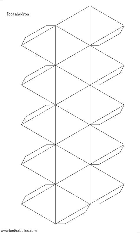 Modelo de papel de un icosaedro