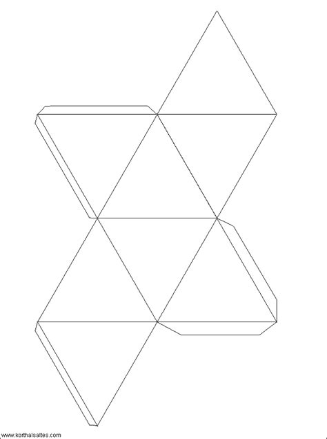 Modelo de papel de un octaedro