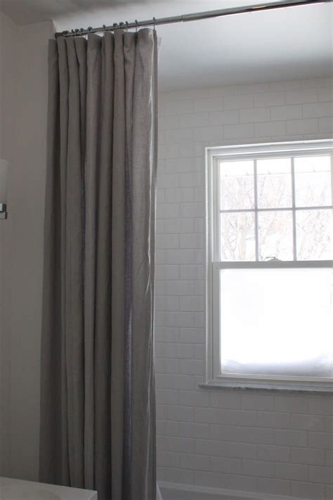 modern jane: Our extra long shower curtain   Ikea Aina ...