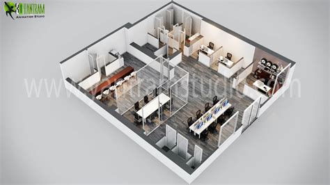 Modern Office 3D Floor Plan Design by yantramstudio 3D ...