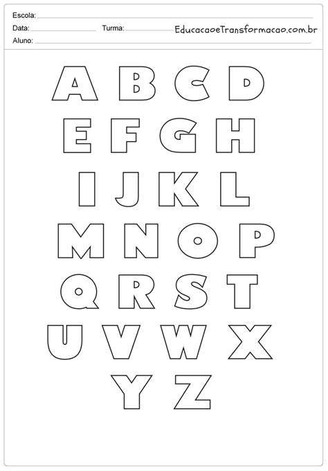 Moldes de Letras para imprimir   Letras do Alfabeto ...