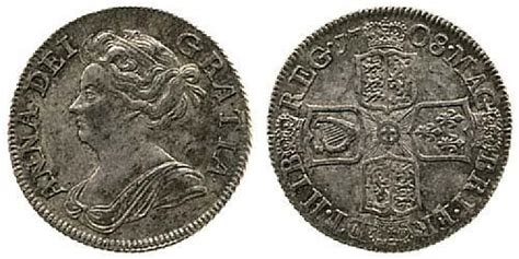 Moneda 1 Shilling Reino de Gran Bretaña  1707 1801  Plata ...