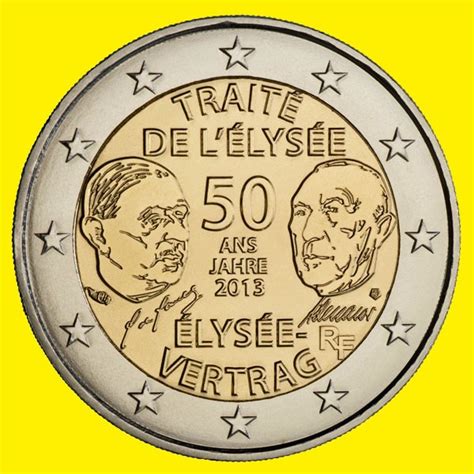Moneda 2013 Francia 2 € Traite de l Élysée   Numismática ...