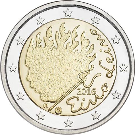 moneda conmemorativa 2 euros Finlandia 2016 Eino Leino ...