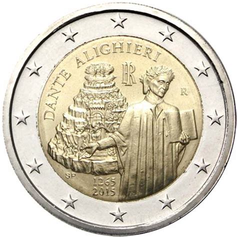 moneda conmemorativa 2 euros Italia 2015 Dante., Tienda ...