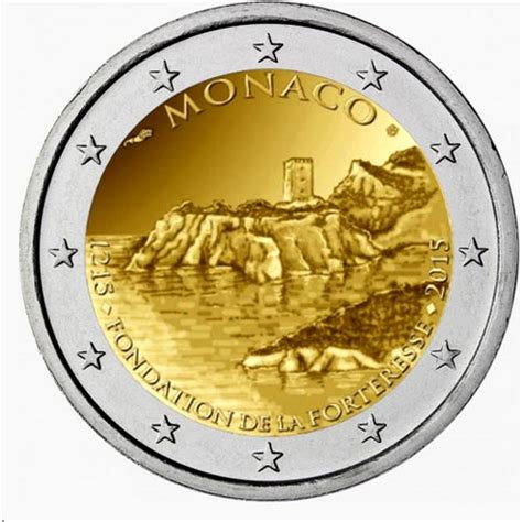 moneda conmemorativa 2 euros Monaco 2015 La Roca. Proof ...