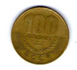Moneda De 100 Colones. 1998 Costa Rica   $ 80.00 en ...