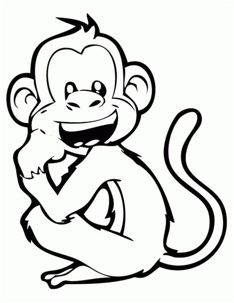 Monkey Color Page Monkey Coloring Page Monkey Coloring ...