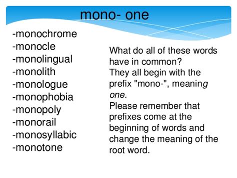 Mono prefix lesson