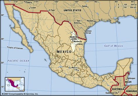 Monterrey: location    Kids Encyclopedia | Children s ...