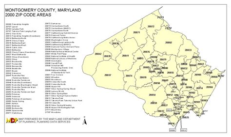 Montgomery County Zip Codes Map | nieuwemerletcollege