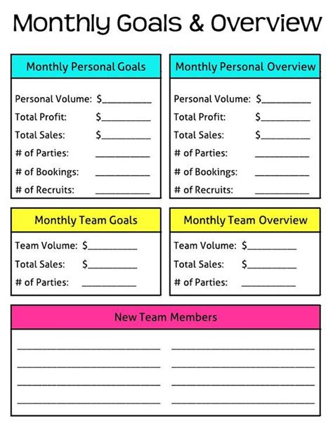 Monthly Goals and Overview   Erin Condren Planner   Direct ...