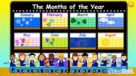 Months of the Year  a Starfall™ Movie from Starfall.com ...