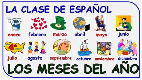 Months of the year in Spanish / Los meses del año en ...