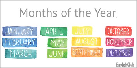 Months of the Year | Vocabulary | EnglishClub