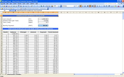 Mortgage Calculator With Monthly Amortization Table ...