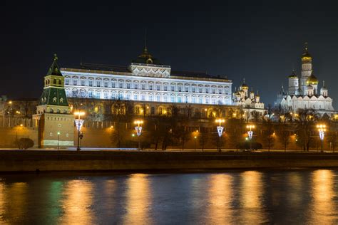 Moscow Kremlin At Night Free Stock Photo   Public Domain ...