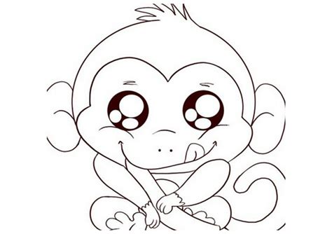 Mother And Baby Monkeys Coloring Pages   Monkey Coloring ...