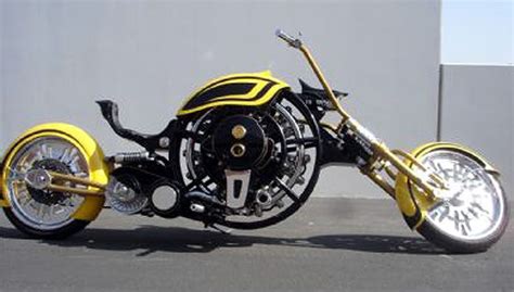 Moto Custom: Custom gialla a motore radiale | Cycle fab ...