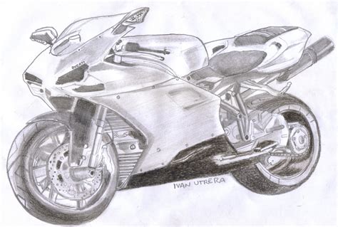 motocicleta Ducati a lapiz | Ivan Utrera
