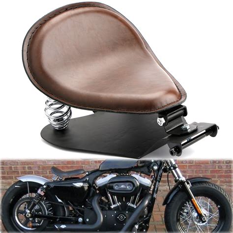 Motorcycle 3  Solo Leather Seat + Bracket + Base Mount For ...