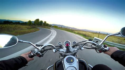 Motorcycle Ride Pov, Road Adventure Toward Sunset, 4k ...