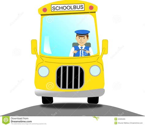 Motorista De ônibus Escolar Em Um ônibus Escolar Amarelo ...