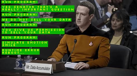 Mr. Data Accumulator | Mark Zuckerberg Congressional ...