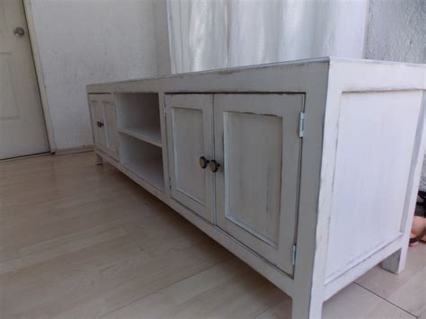 Mueble De Tv Estilo Vintage Color Blanco Antiguo Decapado ...