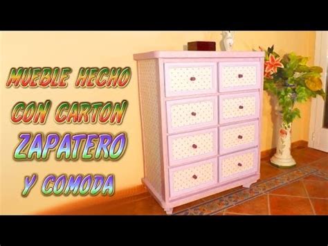 Mueble hecho con cartón Zapatero y Comoda, muebles de ...