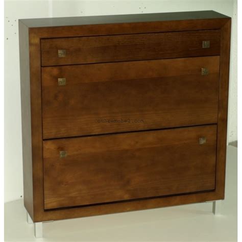mueble zapatero a medida, color madera, con cajón