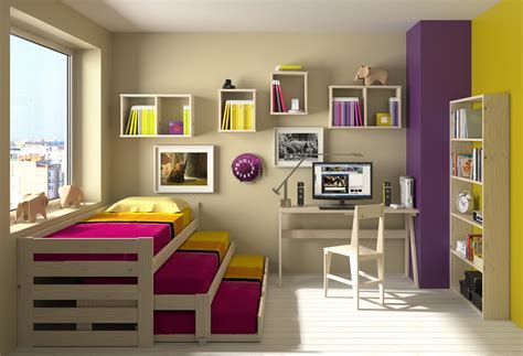 Muebles para habitaciones juveniles en 3D PurePixel