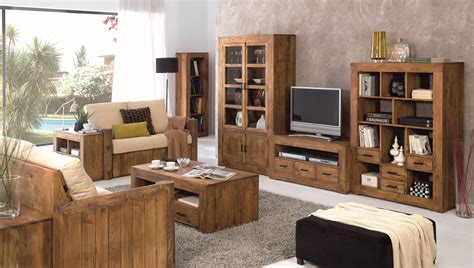 Muebles rústicos de madera maciza fabricados artesanalmente