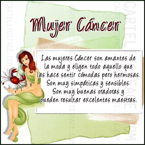 Mujer Cáncer. Tarjetitas del horóscopo.