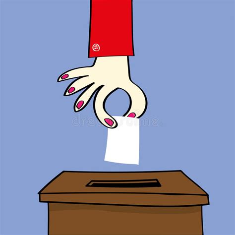 Mujer que pone su voto ilustración del vector. Ilustración ...