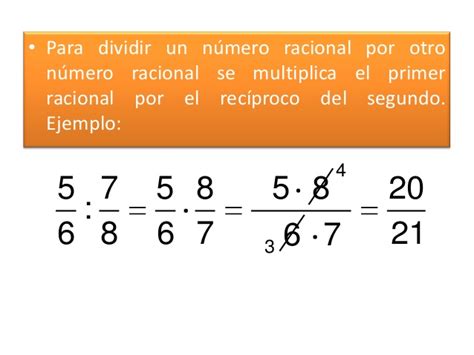 Multiplicación y división de números racionales