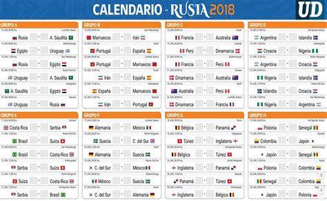 Mundial Rusia Calendario | elevateflagstaff