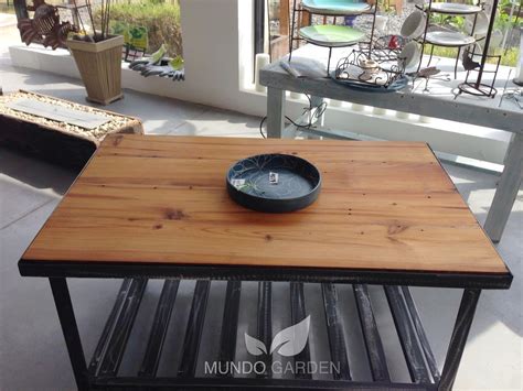 Mundo Garden | Mesa Ratona Madera Y Hierro