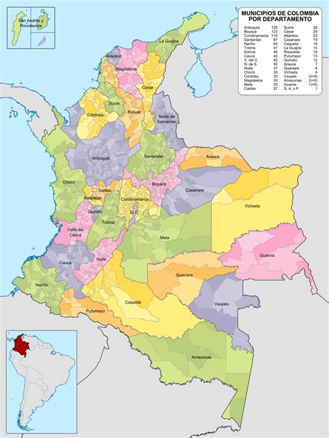 Municipios de Colombia   Wikipedia, la enciclopedia libre